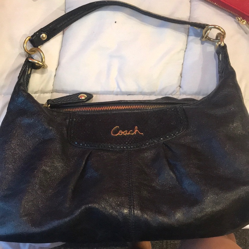 Coach Black Leather Shoulder bag
